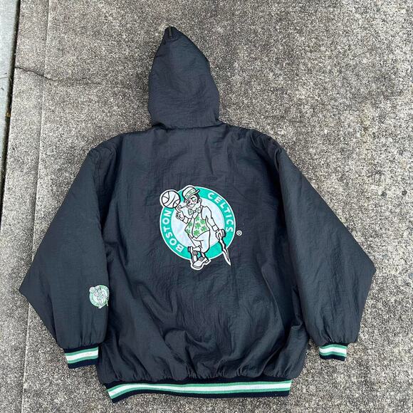Vtg 90s Boston Celtics starter style puffer jacket size large - Picture 1 of 8